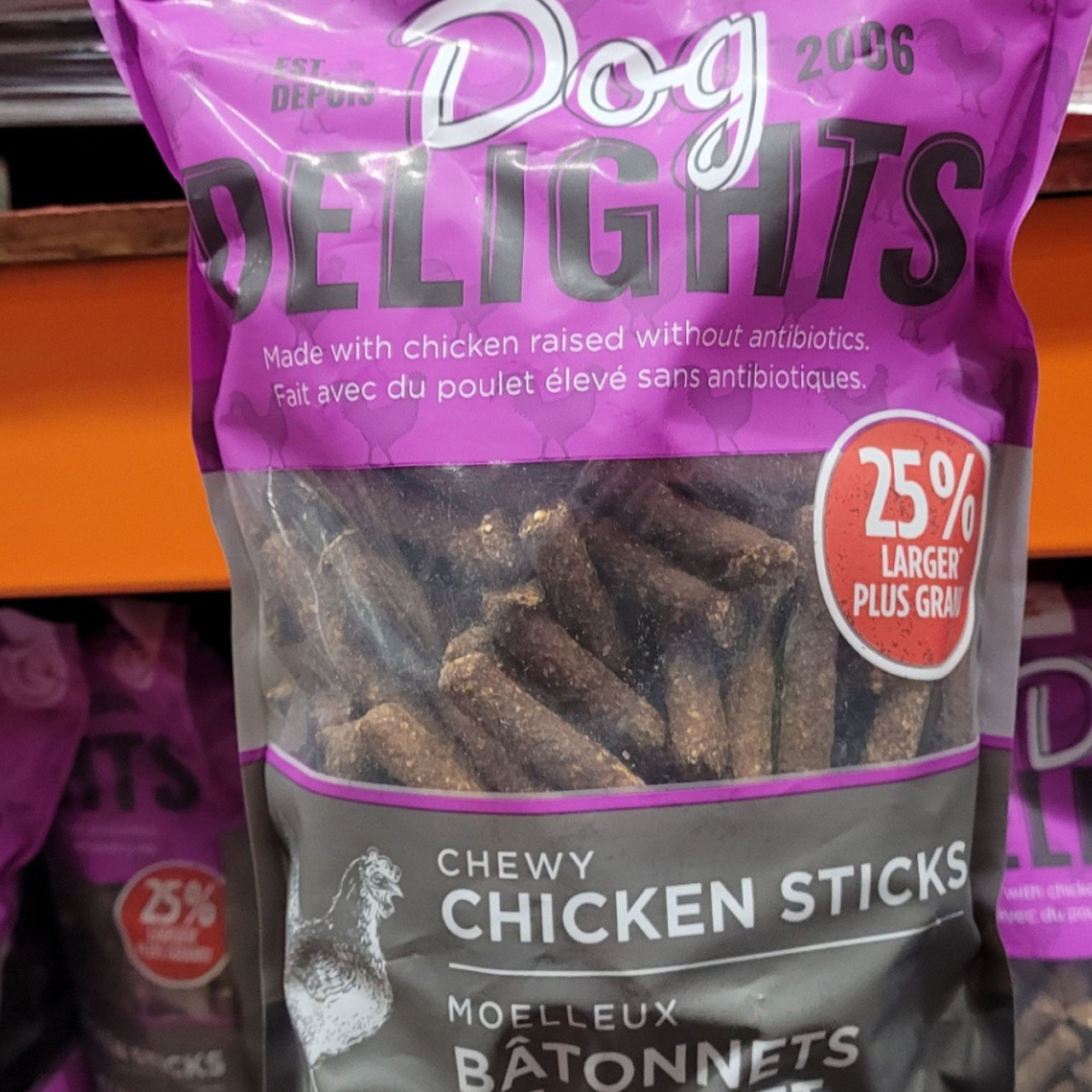 Image of Dog Delights Chewy Chicken Sticks - 1 x 1.25 Kilos