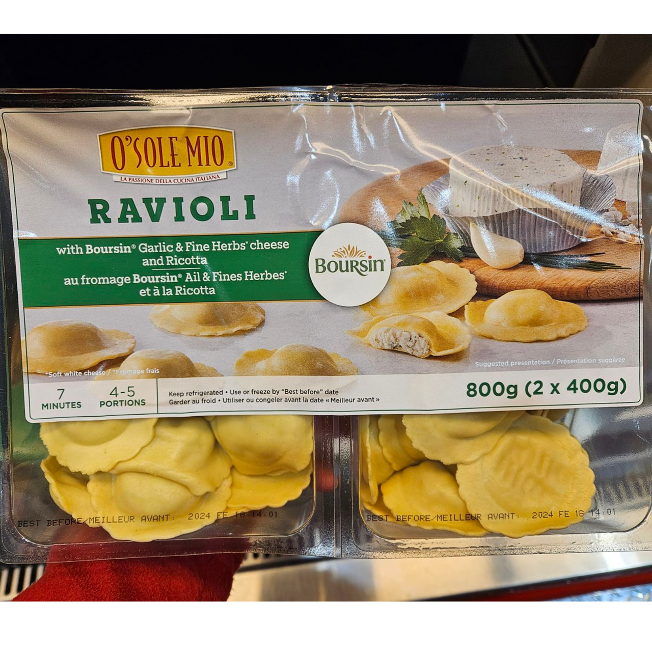 Image of O'Sole Mio Boursin Cheese Ravioli 2x400g