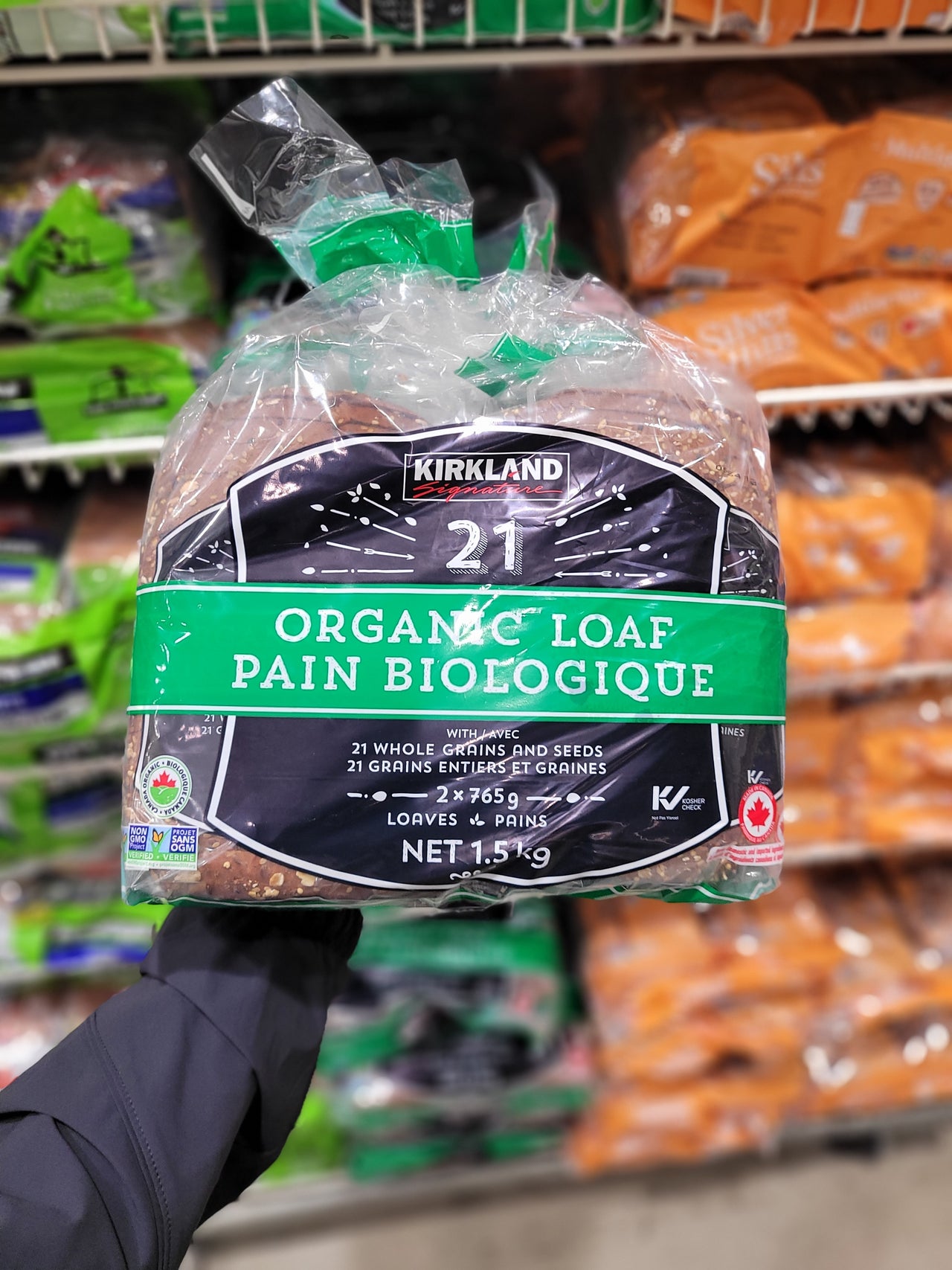 Kirkland Organic 21 Whole Grain Bread - 2 x 765 Grams