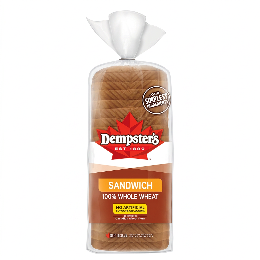 Dempster's 100% Whole Wheat Bread 1-pack - 1 x 675 grams
