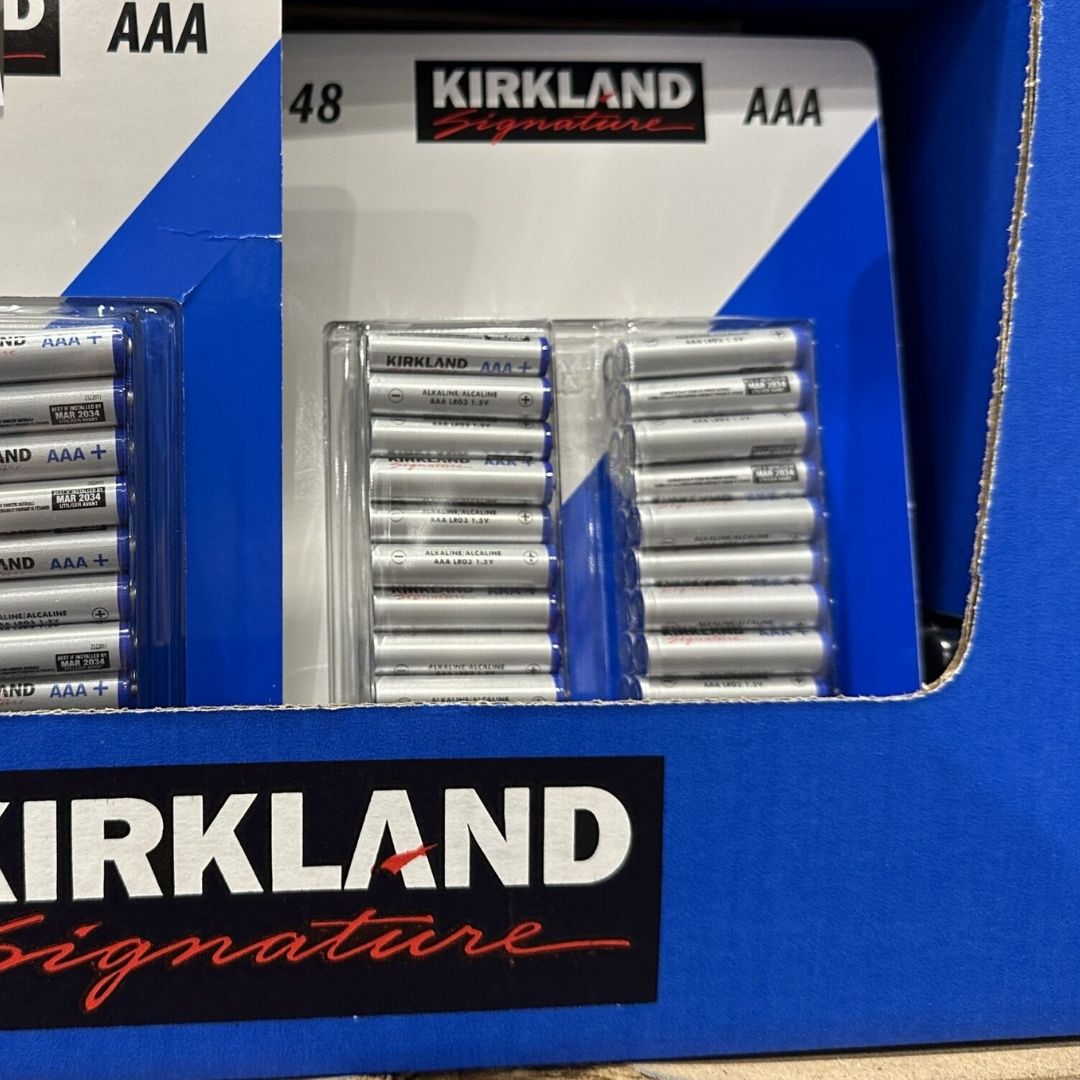 Kirkland Alkaline AAA Batteries 48 count 1.2kg 1 x 1.2 Kilos Shipped