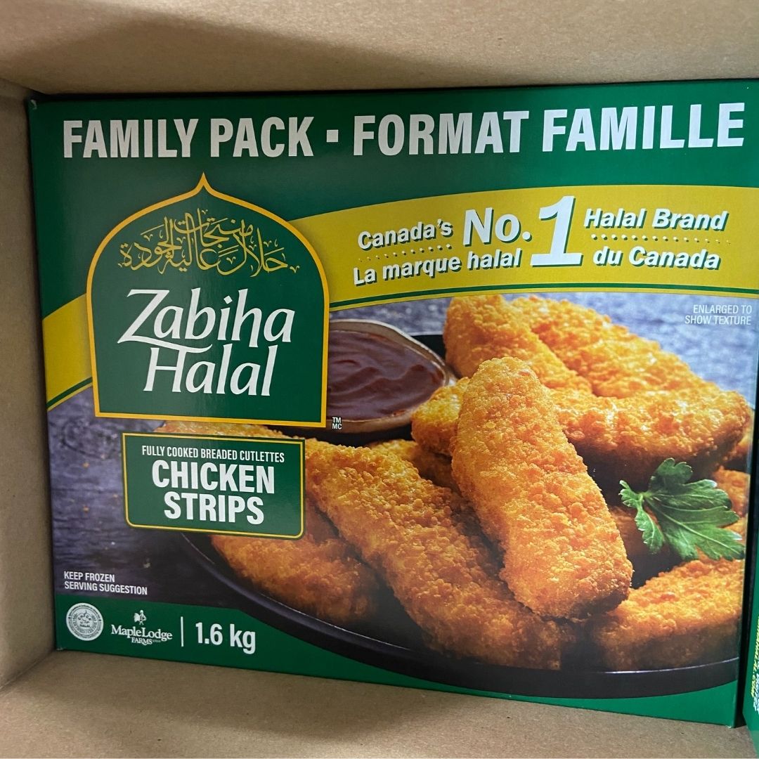 Zabiha Halal Chicken Breast Strips - 1 X 1.6 Kilos Shipped To Nunavut ...