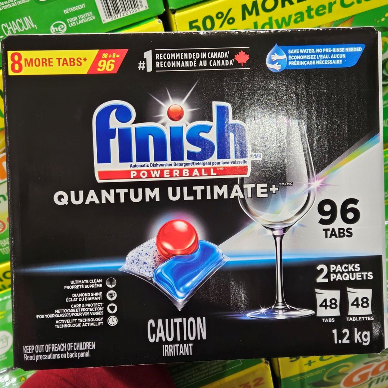Image of Finish Quantum Dishwasher Detergent 96 tabs - 1 x 1.2 Kilos