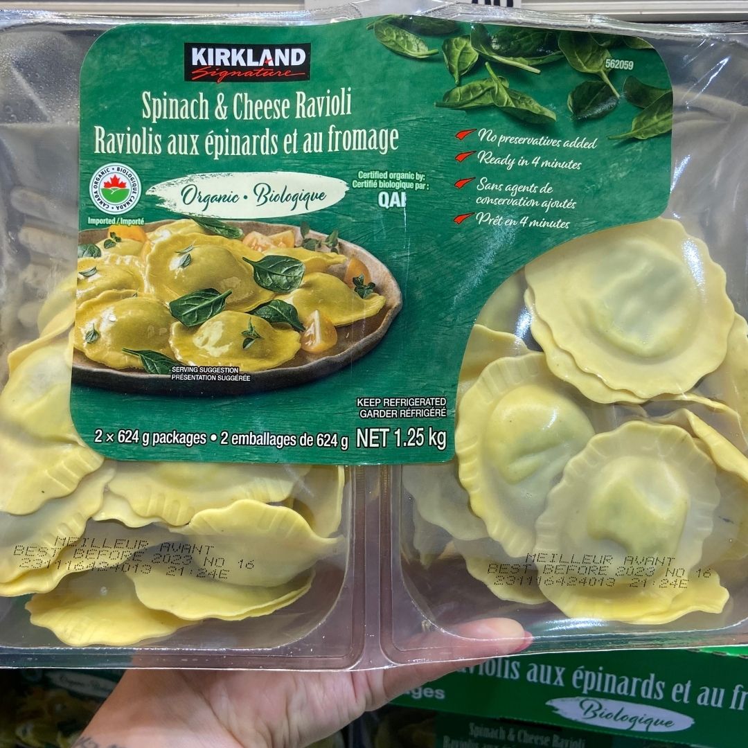 Kirkland Signature Spinach & Cheese Ravioli 2 x 1.248 Kilos Shipped