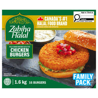 Thumbnail for Zabiha Halal Chicken Burgers - 1 x 1.6 Kilos