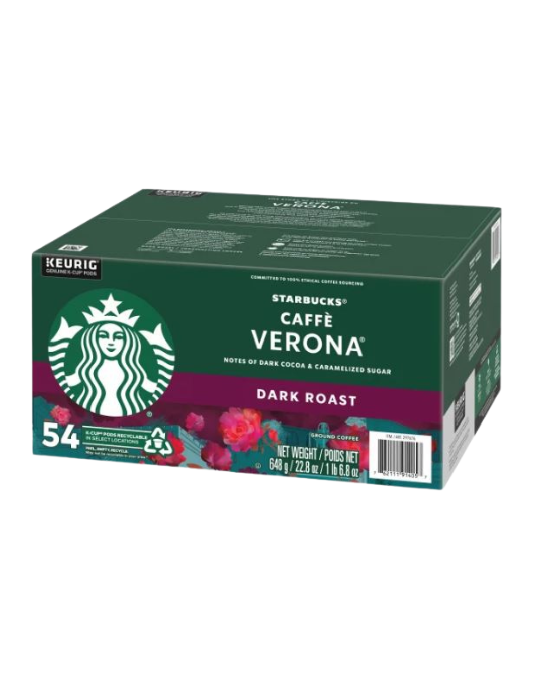Starbucks Café Verona Dark Roast K-Cups 54-Pack - 1 x 1060 Grams