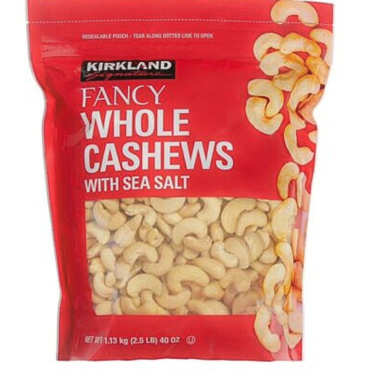 Image of Kirkland Whole Cashews - 1 x 1.13 Kilos