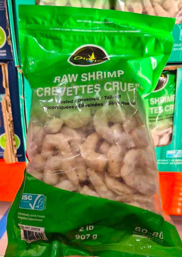 Image of Olivia Raw Shrimp 60/80 - 1 x 907 Grams