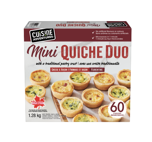 Image of Cuisine Adventures Assorted Mini Quiche - 1 x 1.28 Kilos