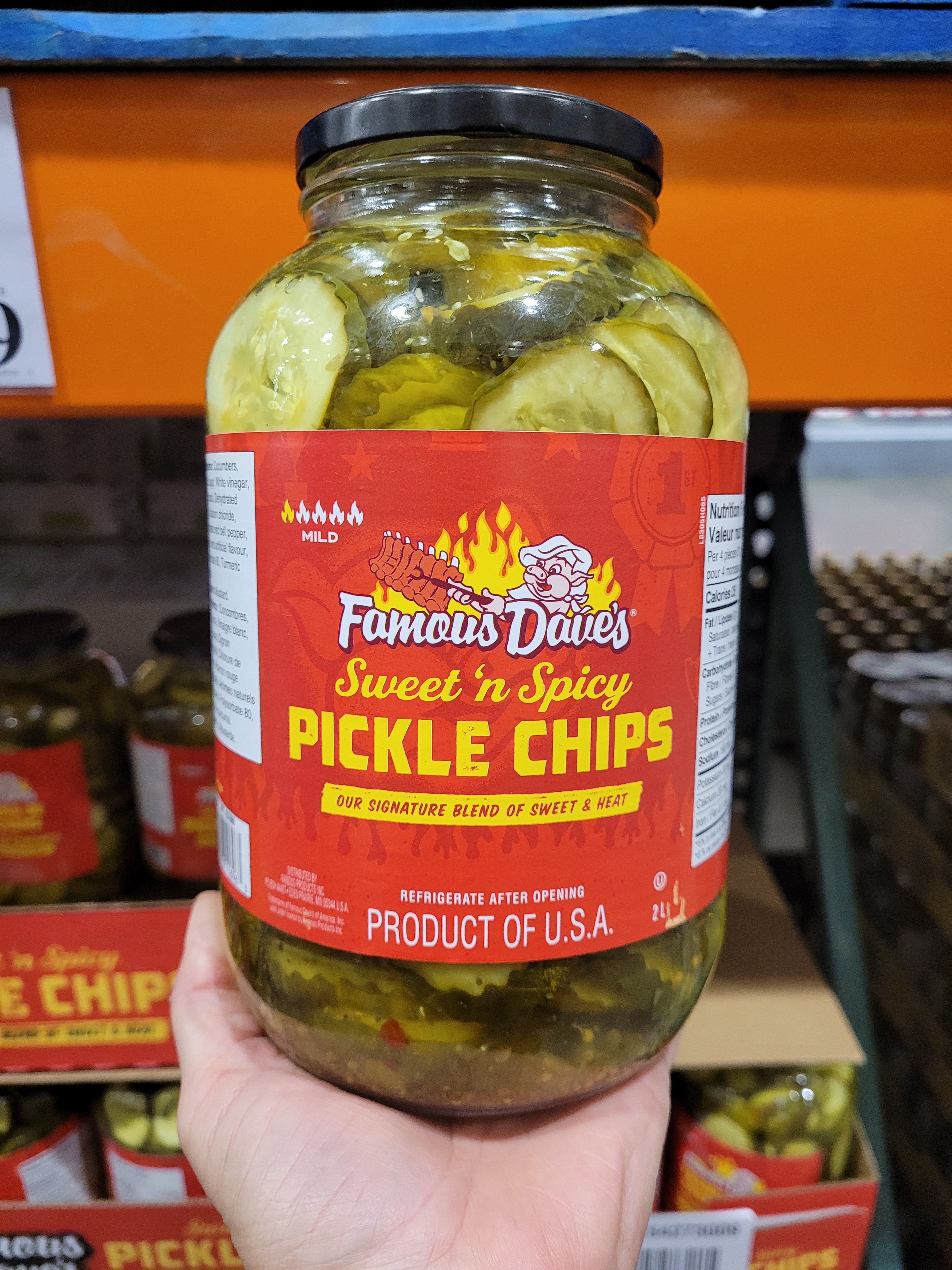 Dave's Sweet N'Spicy Pickles Chips 1 x 2 L Shipped to Nunavut The
