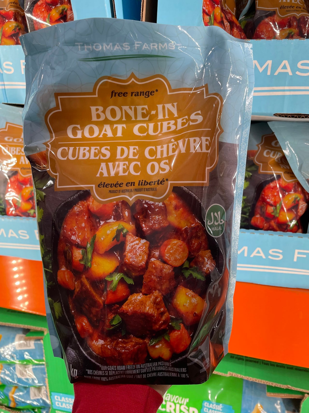 Image of Thomas Farms Bone-In Goat Cubes - 1 x 1 Kilo