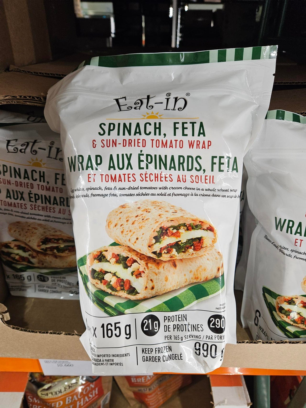 Image of Eat-In Spinach, Feta, and Sun-Dried Tomato Wrap - 1 x 990 Grams