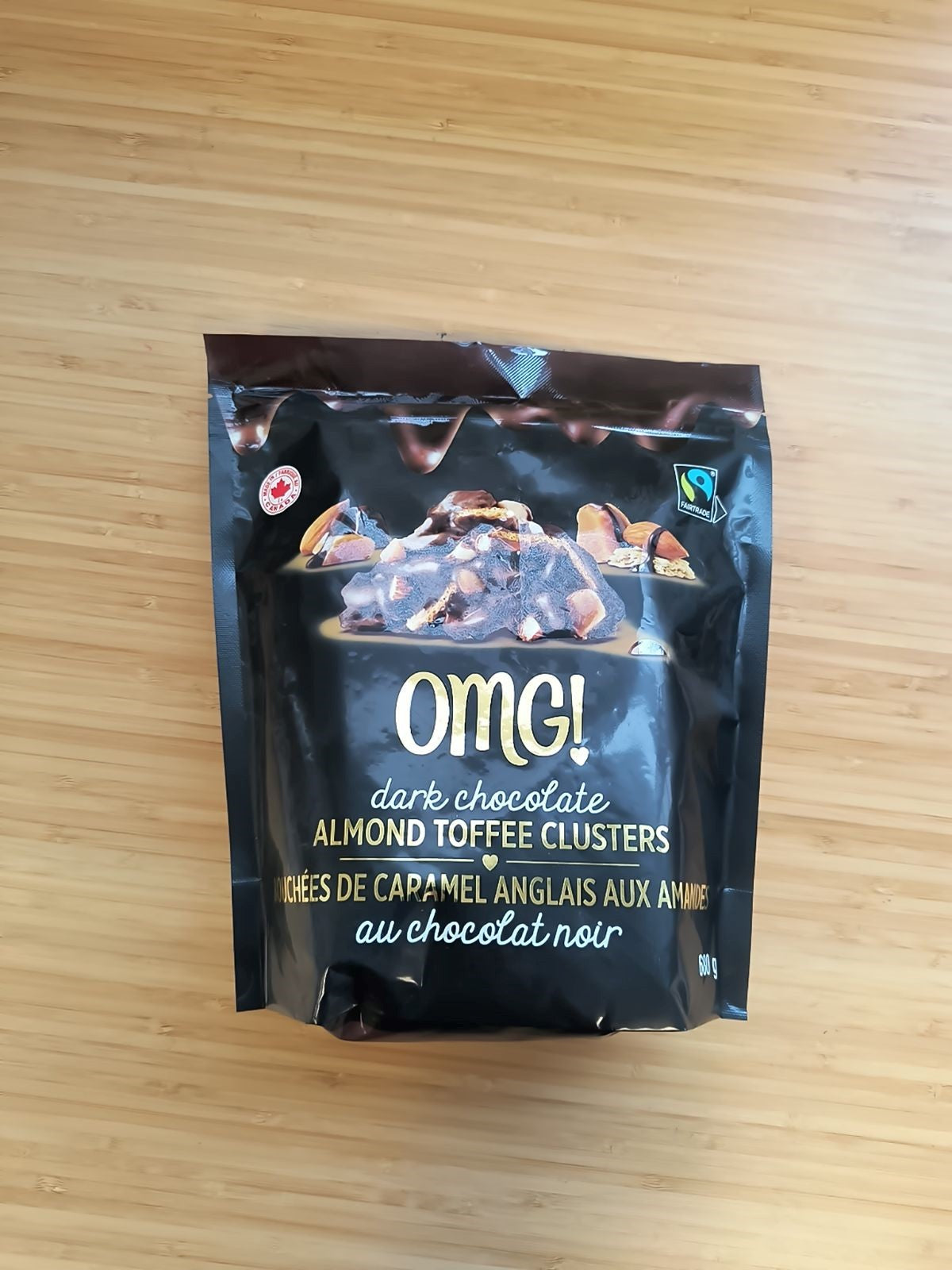 Image of OMG! Dark Chocolate Almond Toffee Clusters