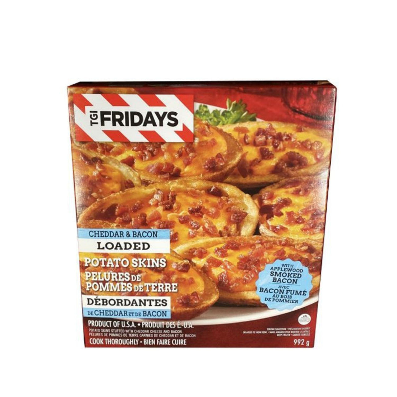 Image of TGI Fridays Cheddar & Bacon Potato Skins - 1 x 992 Grams