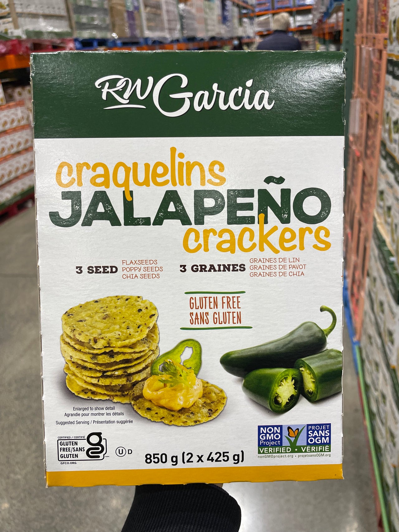 Image of RW Garcia Jalapeno Crackers - 1 x 850 Grams