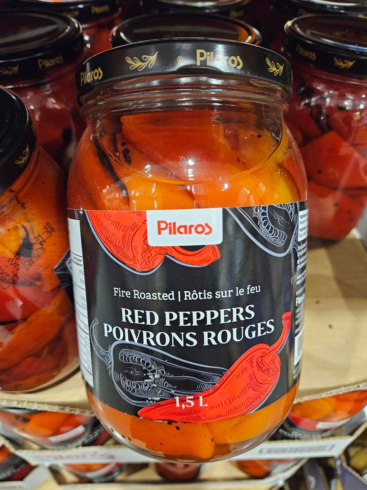 Image of Pilaros Roasted Red Peppers - 1 x 1.5 Kilos