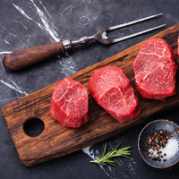 Thumbnail for Image of Farm 2 Fork AAA Aged 28 Days Filet Mignon Tenderloin Steaks - 10 x 156 Grams