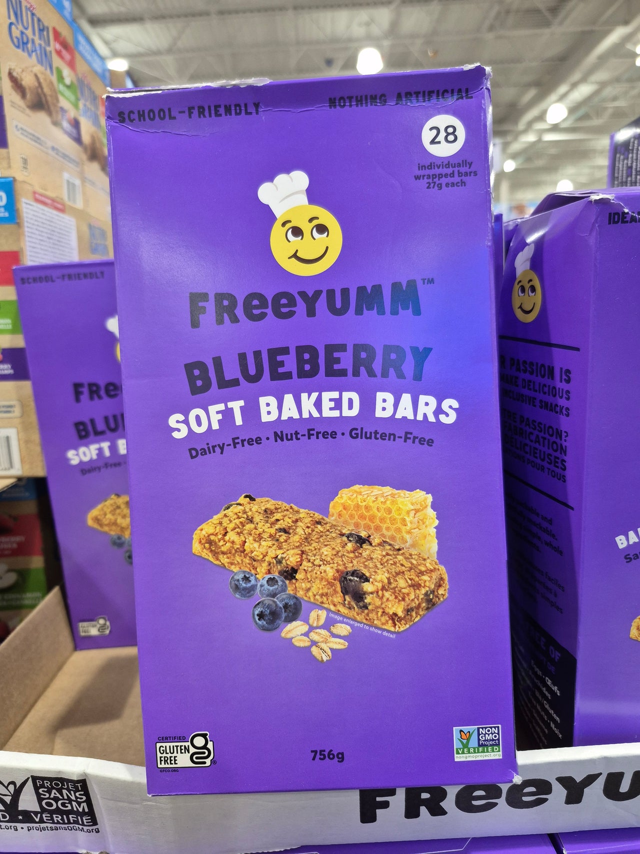 Image of Freeyumm Blueberry Oat Bars - 28 x 27 Grams