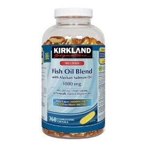 Image of Kirkland Signature Wild Fish Oil With Salmon Softgels 360-Pack - 3 x 500 Grams