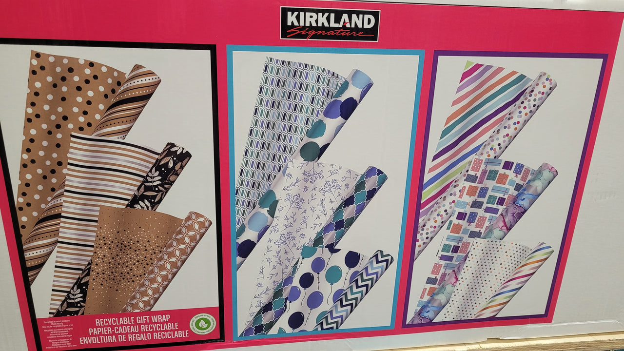 Image of Kirkland Signature Assorted All Occasion Wrap 3PK - 1 x 1.05 Kilos