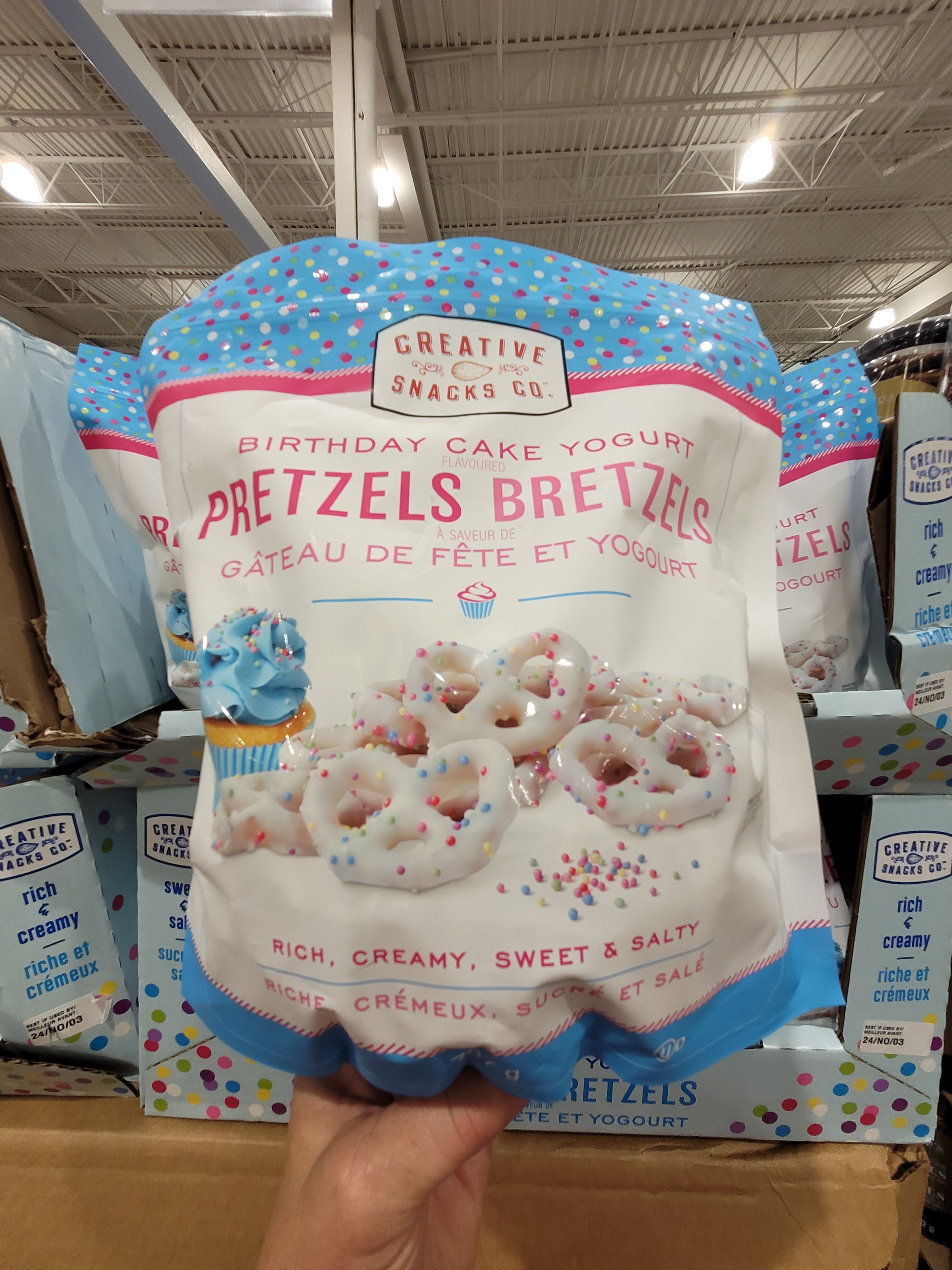 Creative Snacks Birthday Cake Yogurt Pretzels 1 x 737 Grams Shipped to Nunavut The Northern