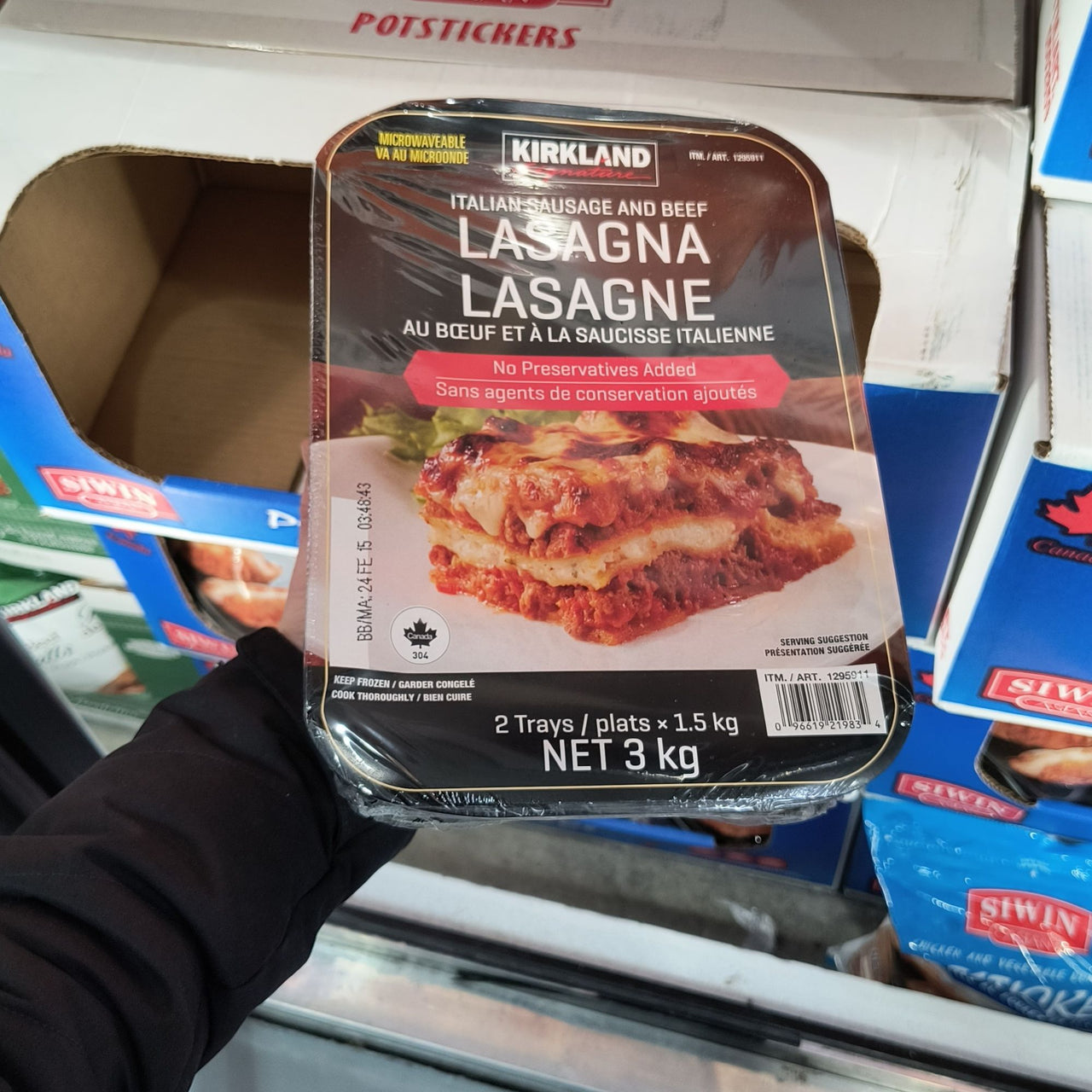 Image of Kirkland Signature Sausage and Beef Lasagna - 2 x 1.5 Kilos