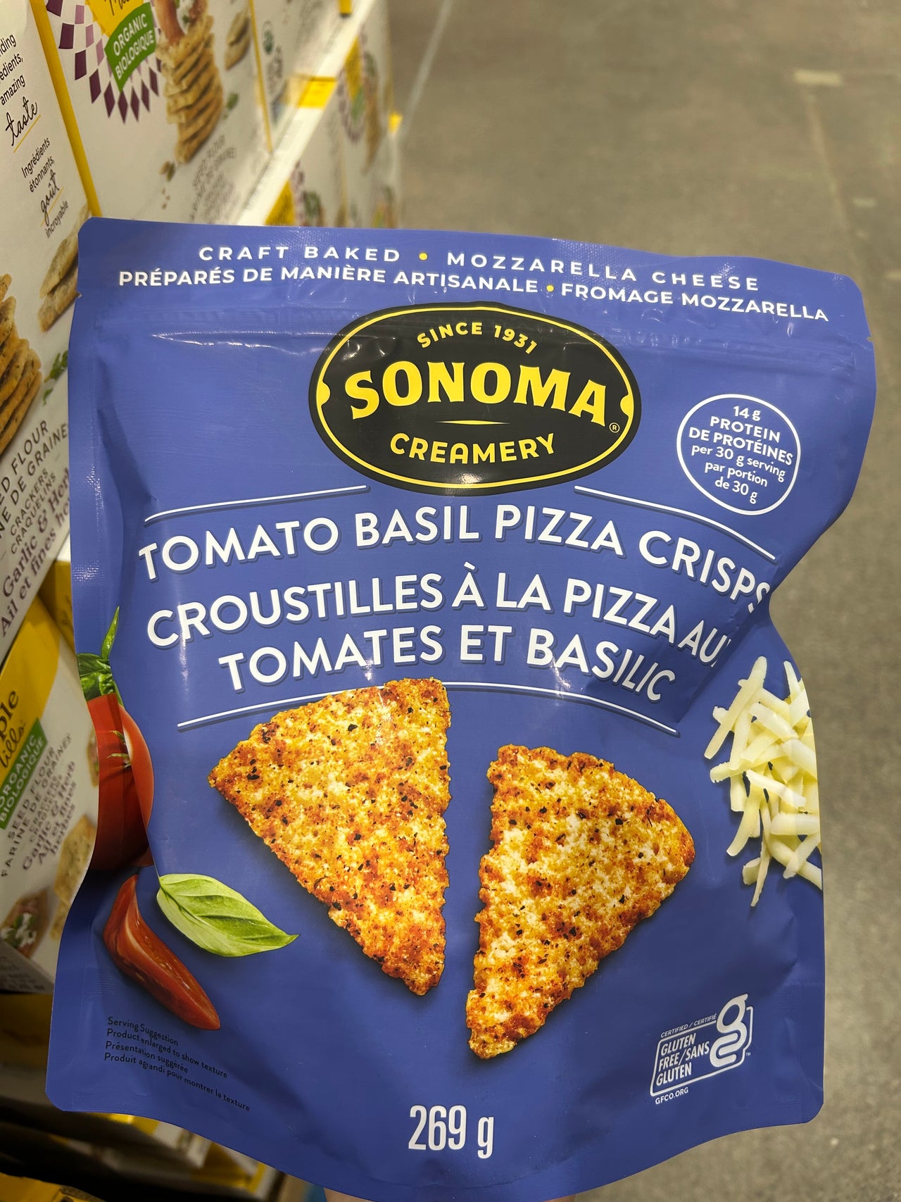 Image of Sonoma Basil Pizza Crisps - 1 x 269 Grams