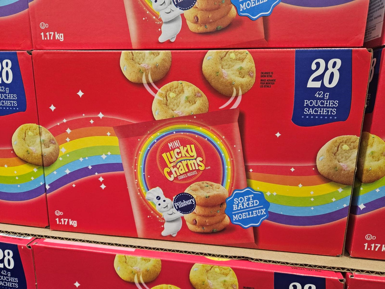 Image of Pillsbury Mini Lucky Charms Cookies - 28 x 42 Grams