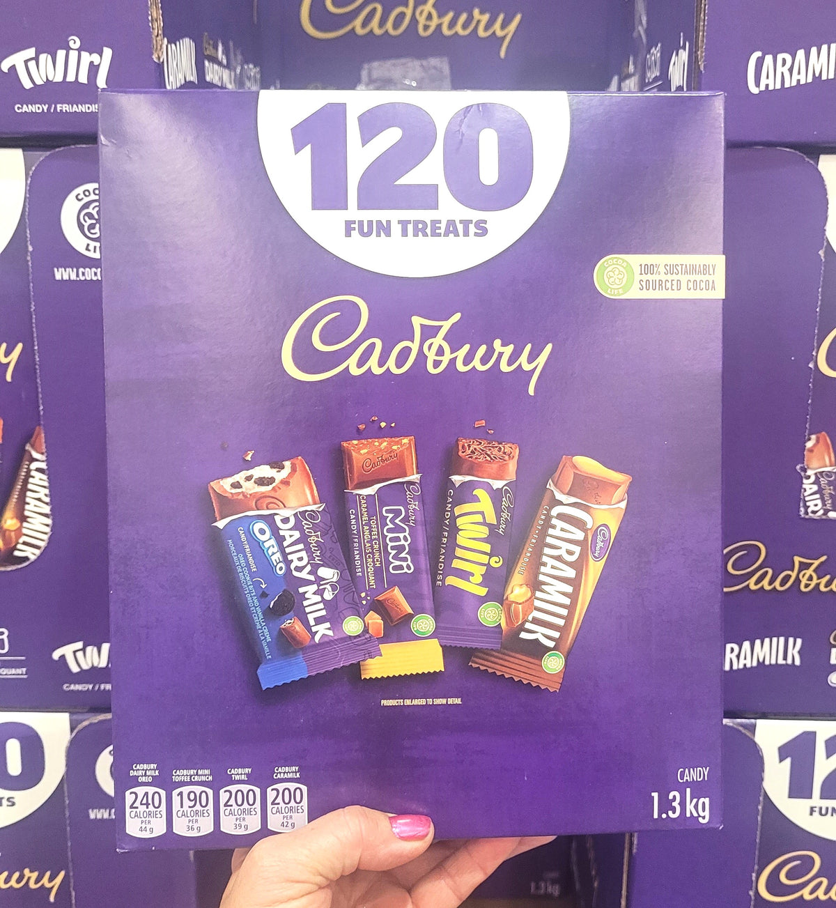 Image of Cadbury 120 Fun Chocolate Treats - 1 x 1.3 Kilos