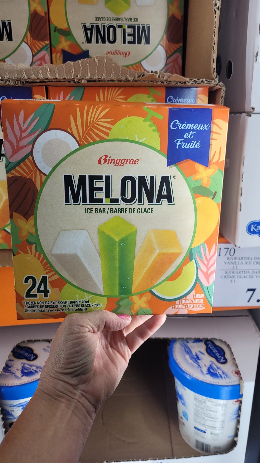 Image of Melona Frozen Dessert Bars *ship at your risk - 24 x 70 mL