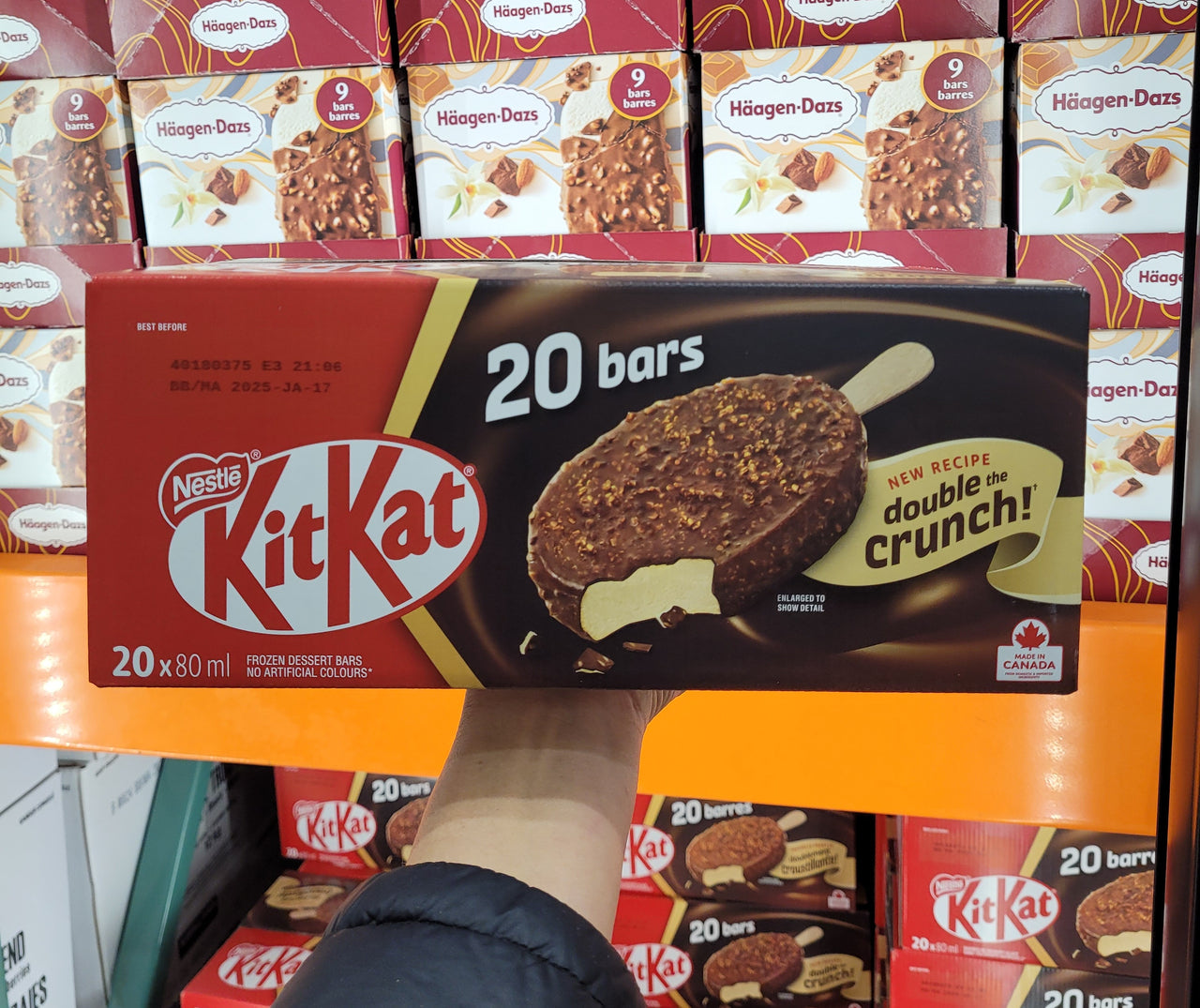 Image of Nestle Kit Kat Double Crunch Frozen Ice Cream Bars (ship at your own risk) - 20 x 80 ML