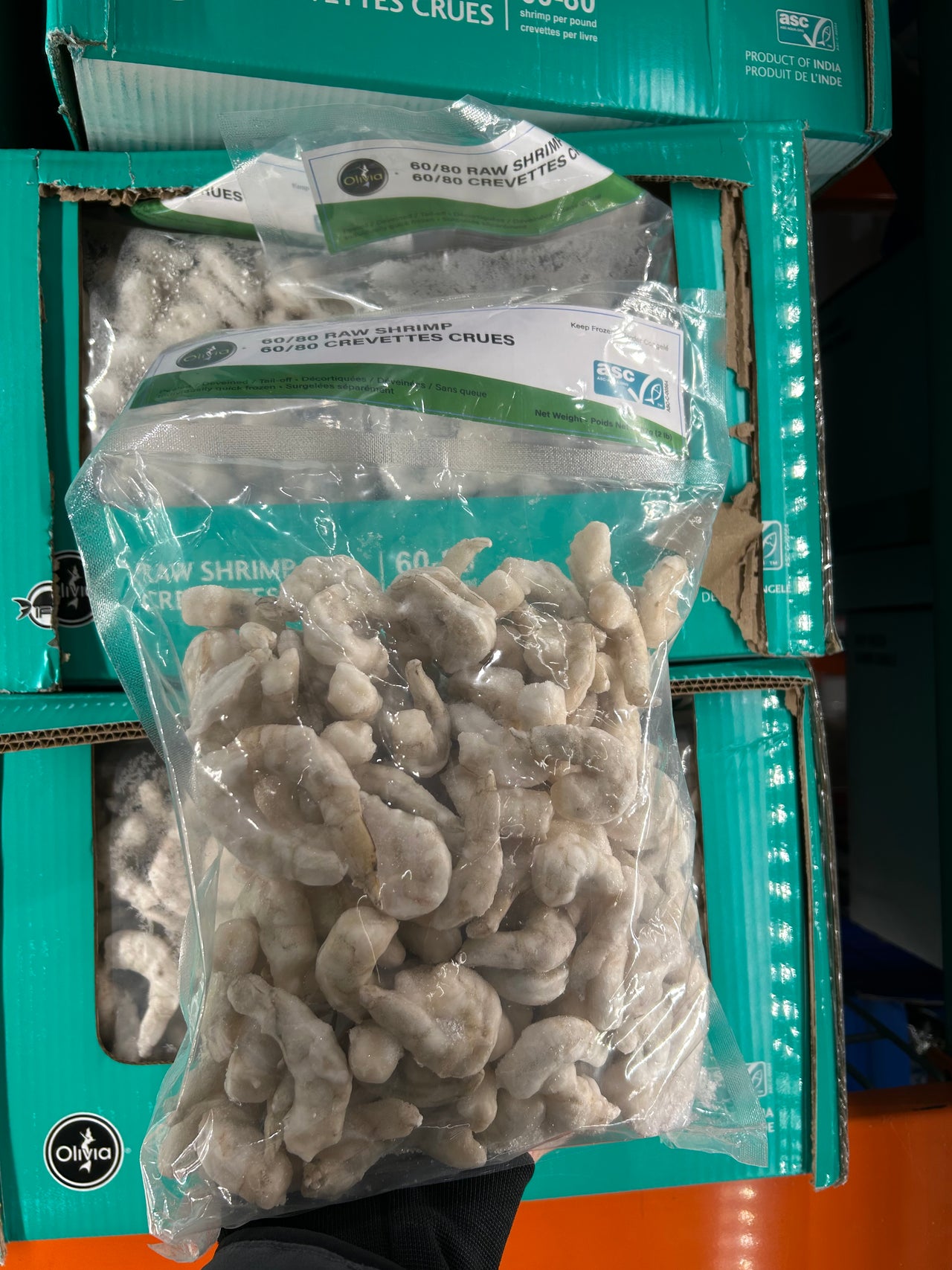 Image of Olivia Raw Shrimp 60/80 - 907 Grams