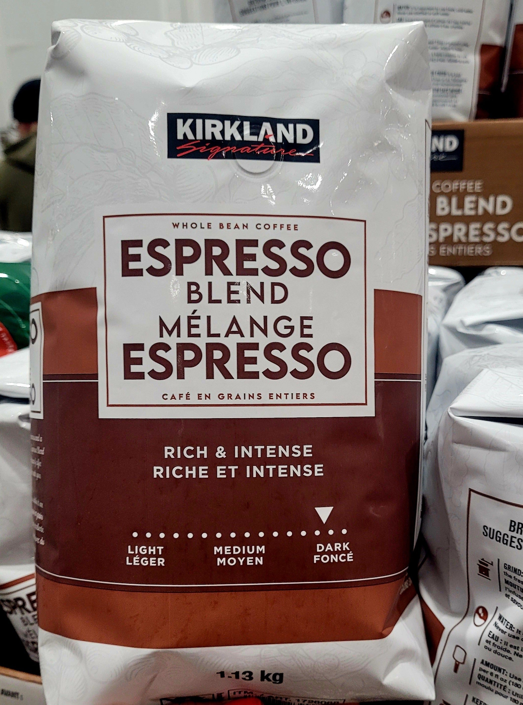 Kirkland Signature Espresso 1 x 1.13 Kilos Shipped to Nunavut The