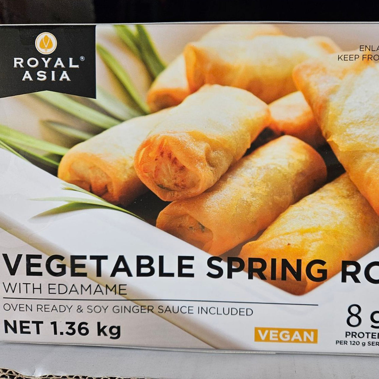 Image of Royal Asia Vegetable Spring Rolls With Edamame - 1 x 1.36 Kilos