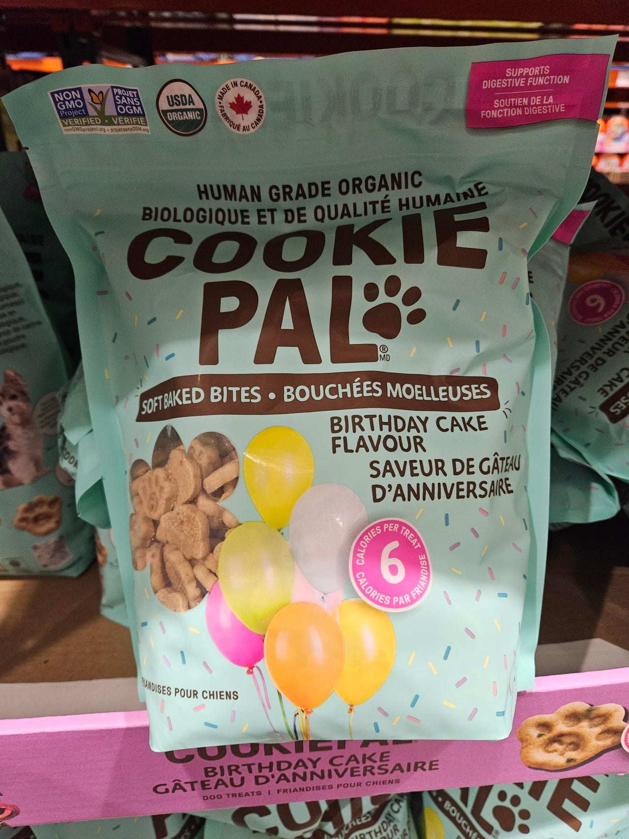 Image of Cookie Pal Organic Dog Biscuits - Birthday Cake Flavour