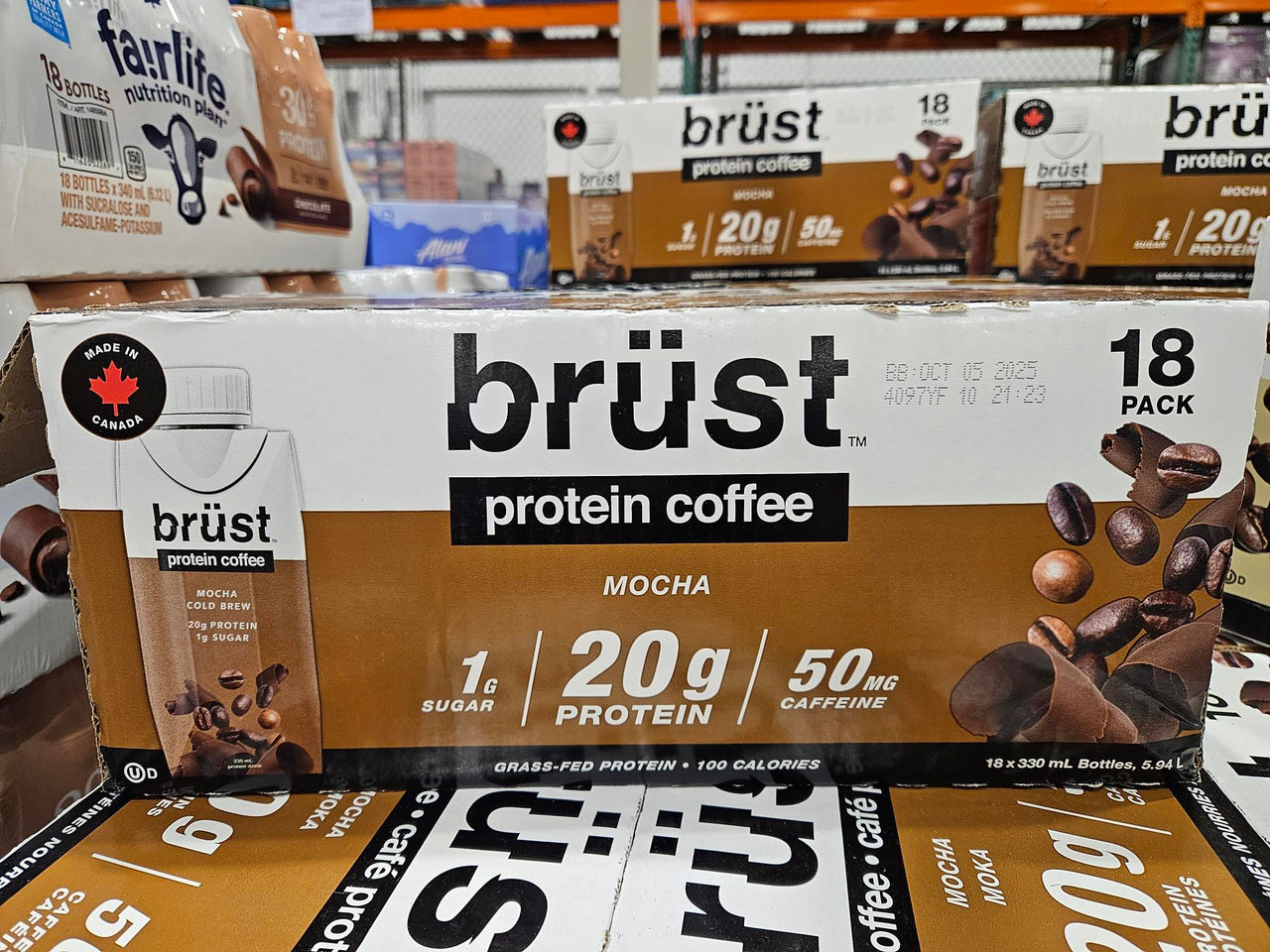 Image of Brust Mocha Protein Coffee - 18 x 330 Grams