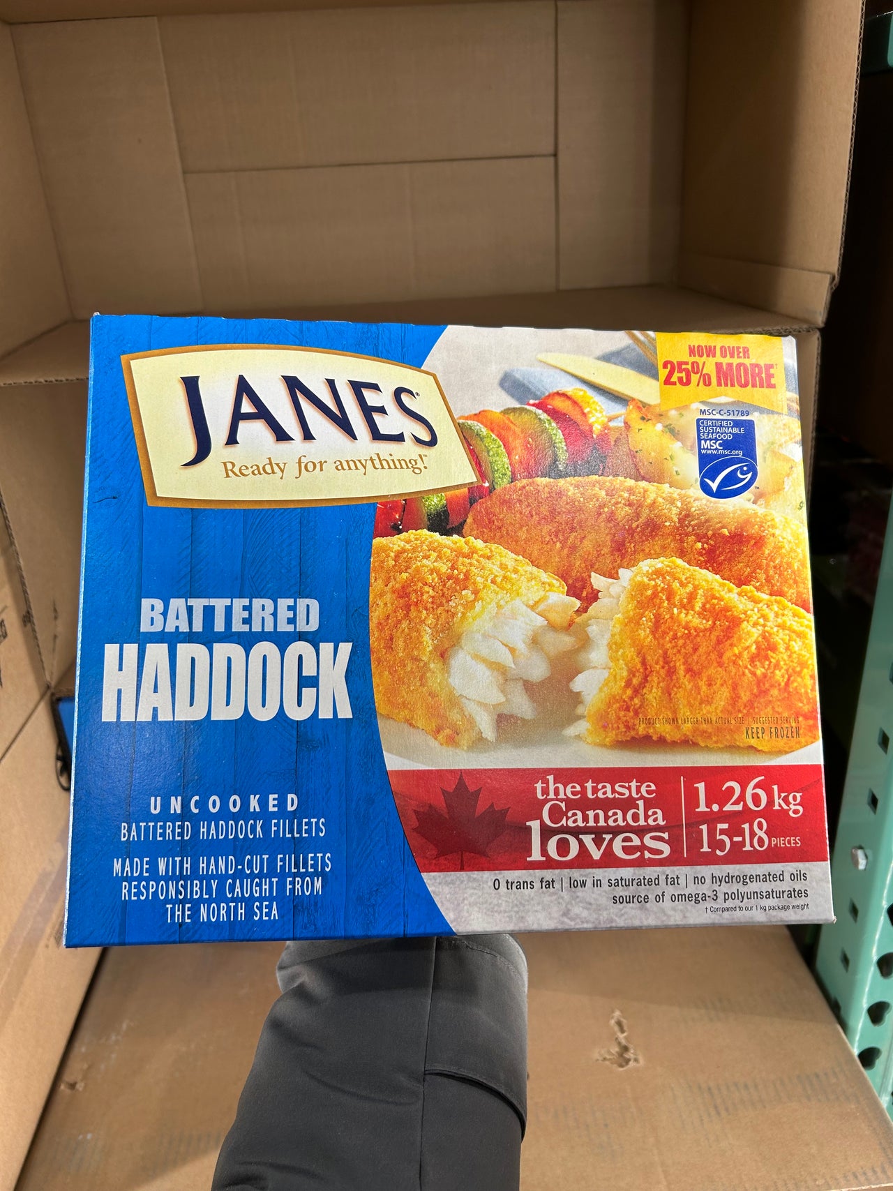 Image of Janes Battered Haddock - 1 x 1.26 Kilos