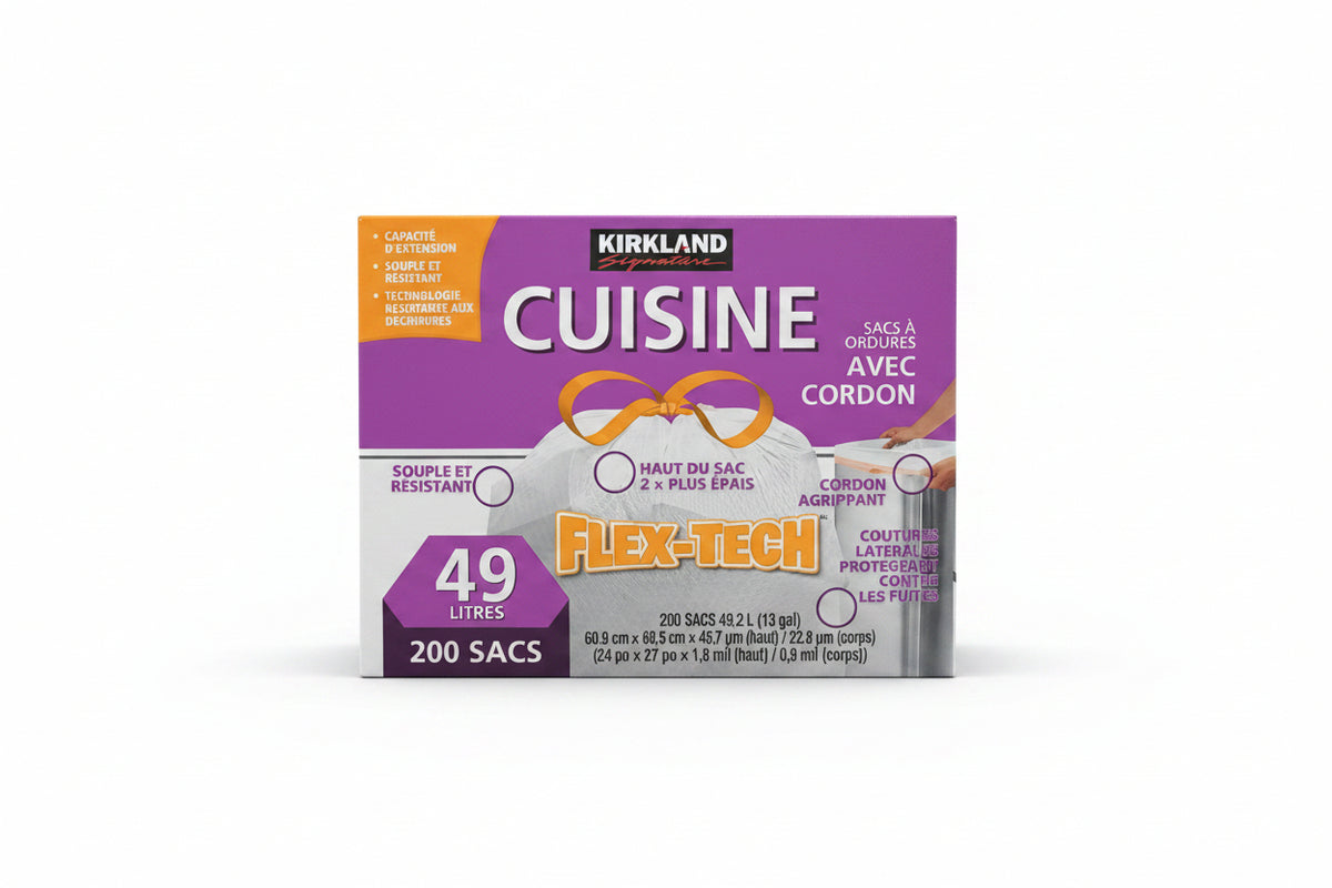 Image of Kirkland Signature Kitchen Bags, Pack of 200 - 1 x 4 Kilos