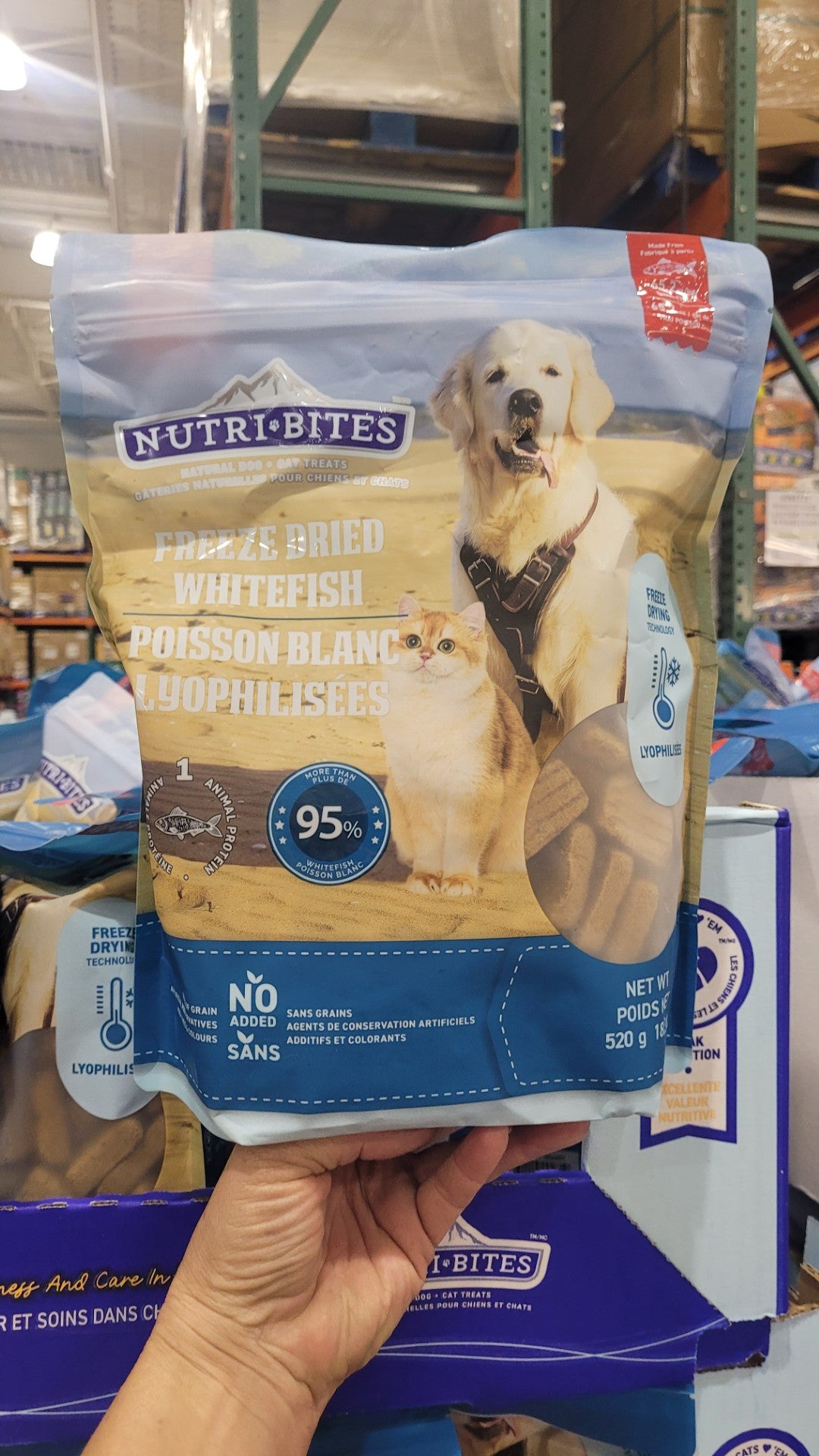 Image of Nutri Bites Freeze Dried Whitefish Dog Treats - 1 x 520 Grams