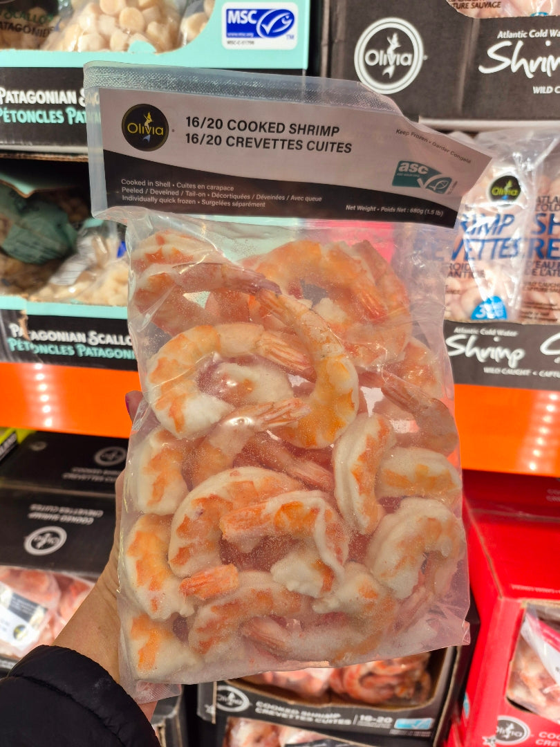 Image of Olivia Frozen Cooked Shrimp 16/20 - 1 x 680 Grams