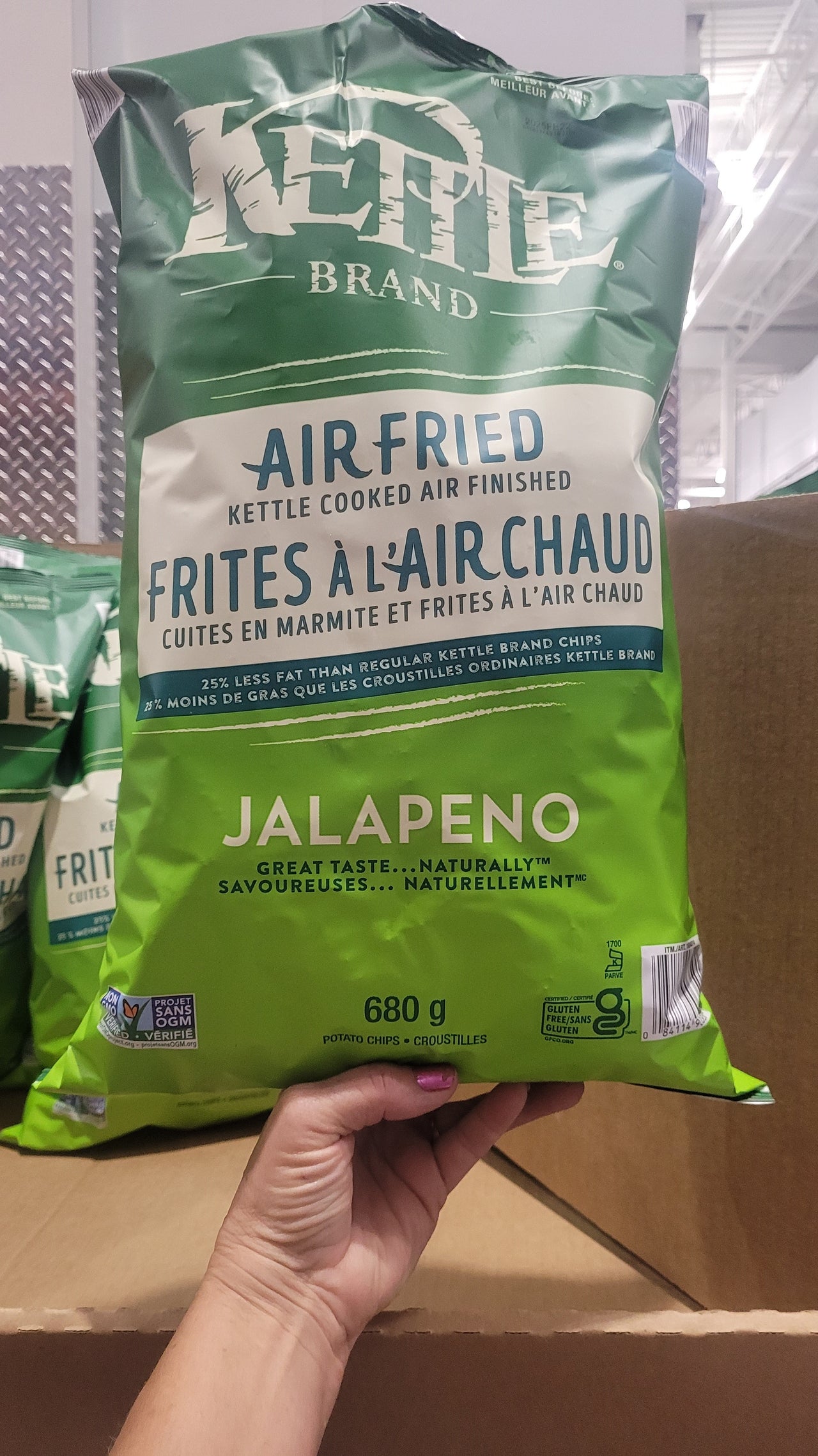 Image of Kettle Brand Air Fried Jalapeno Chips - 1 x 680 Grams