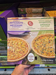 PG Artichoke and Spinach Red Pepper Assorted Quiches - 2 x 650 Grams