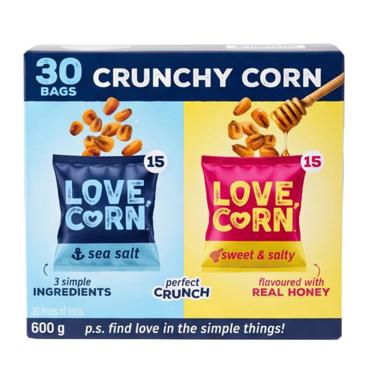 Love Corn Sweet + Salty Variety Pack - 1 x 600 Grams