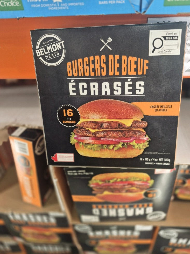 Belmont Meats Smashed Burger - 1 x 1.8 KG