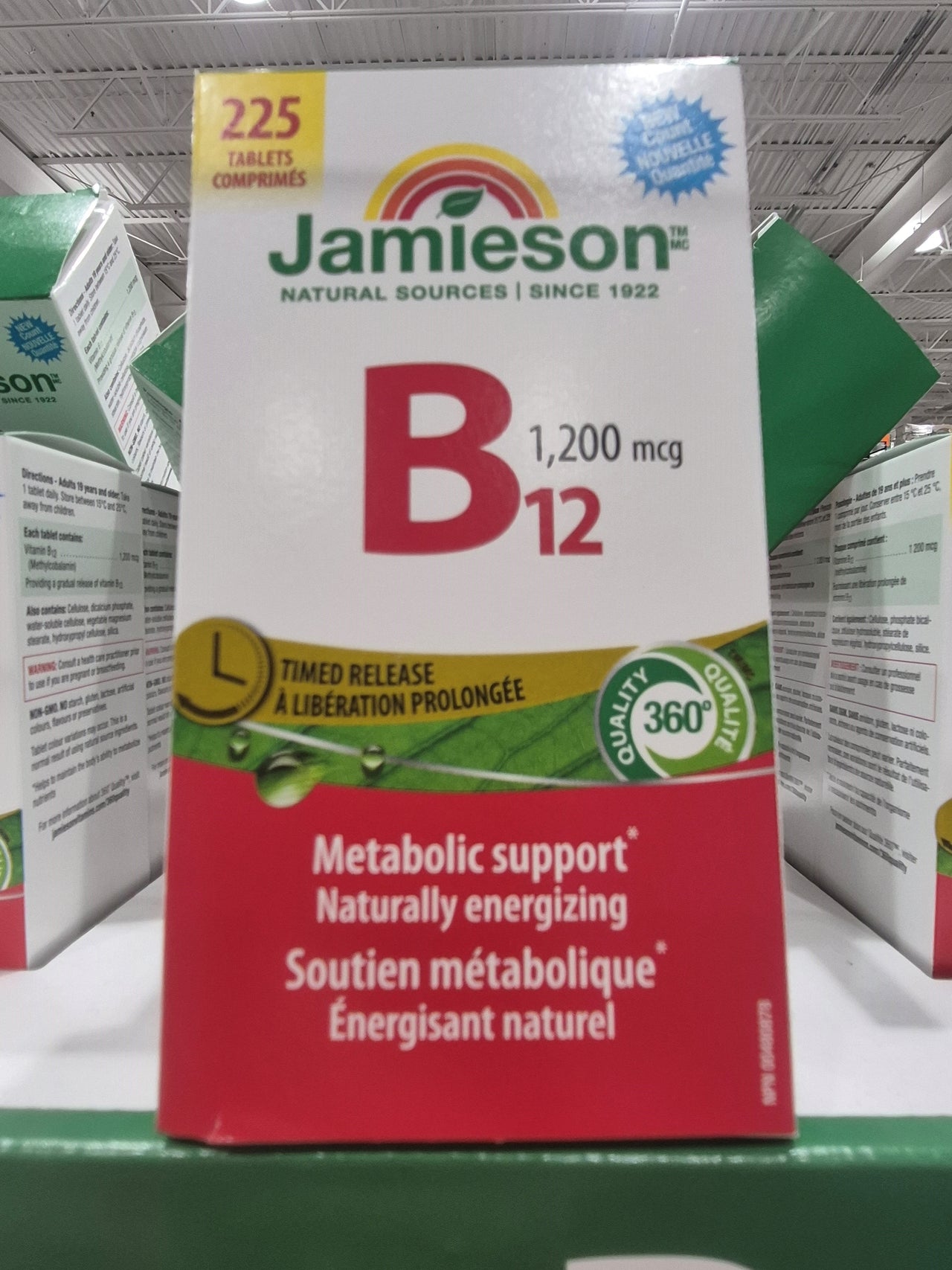 Jamieson Vitamin B12 1200 MCG 225 Tablets - 1 x 800 Grams