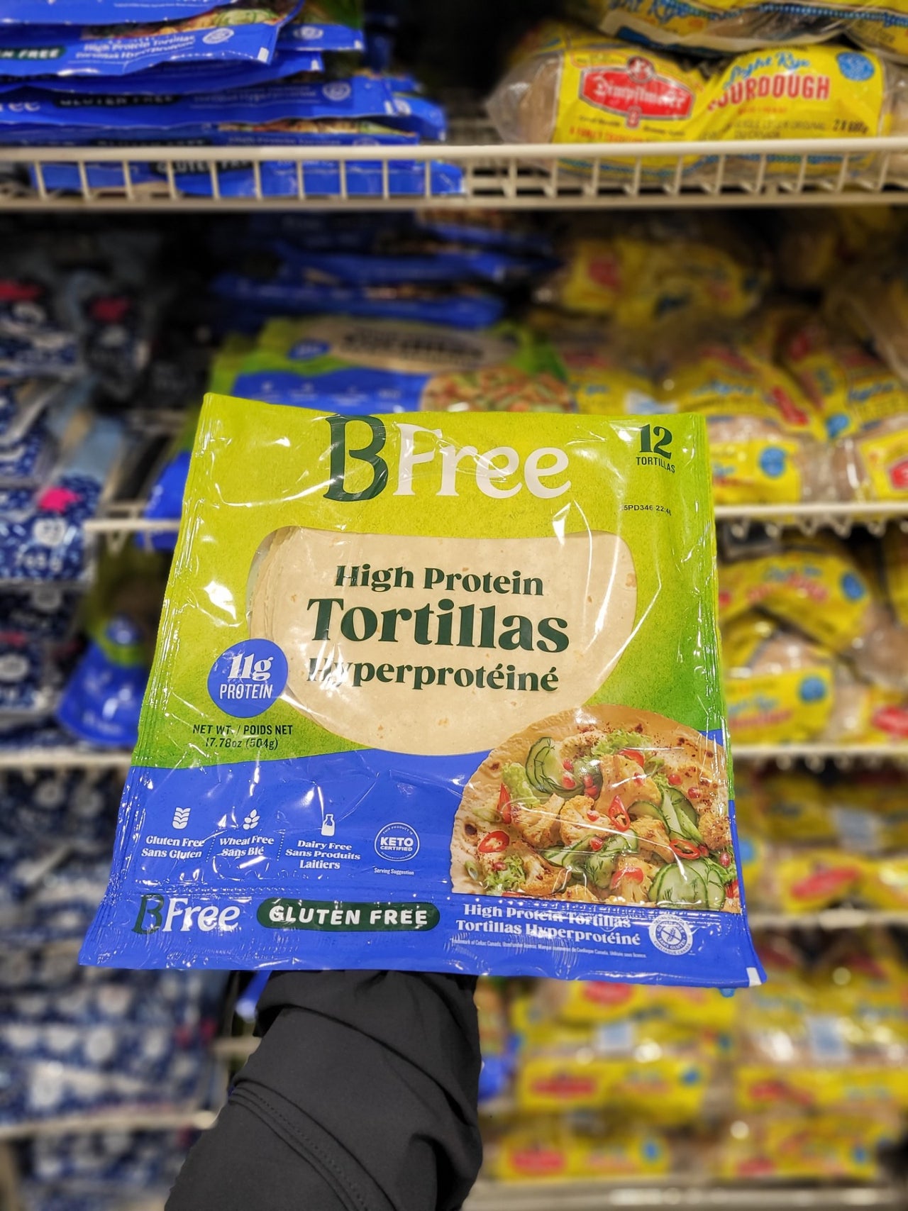 BFree High Protein Gluten Free Wraps - 1 x 504 Grams