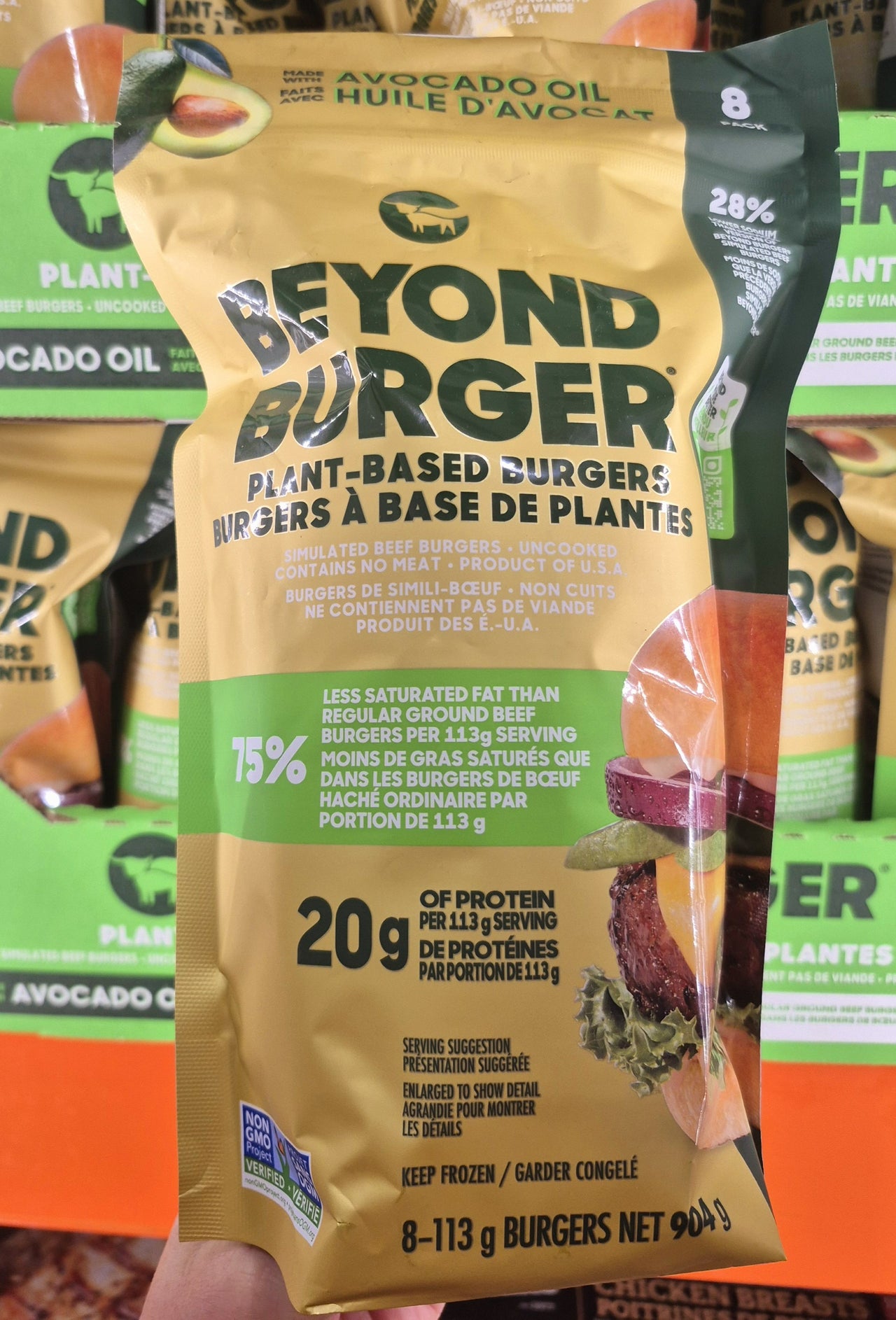 Beyond Meat Plant-Based Burgers - 8 x 113 Grams