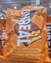 Thumbnail for Unreal Dark Chocolate Caramel Peanut Nougat Bars - 1 x 437 Grams