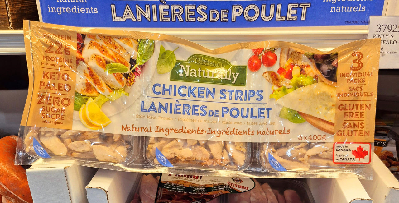 Clean Naturally Chicken Strips 3 pack - 3 x 400 Grams