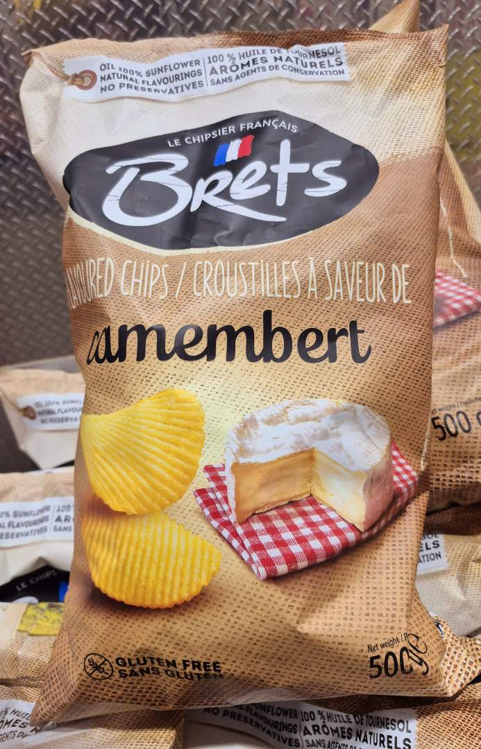 Brets Camembert Flavoured Chips - 1 x 500 Grams